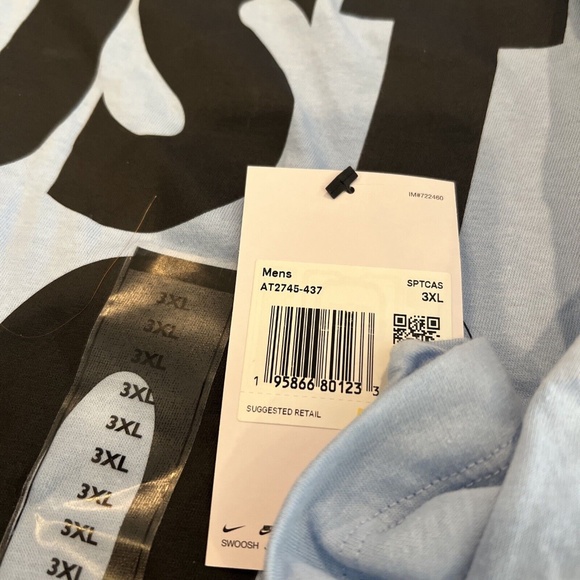 Nike Just Do it Sportswear JDI Light Baby Blue Men's Size 3XL T Shirt Tee - Picture 7 of 7